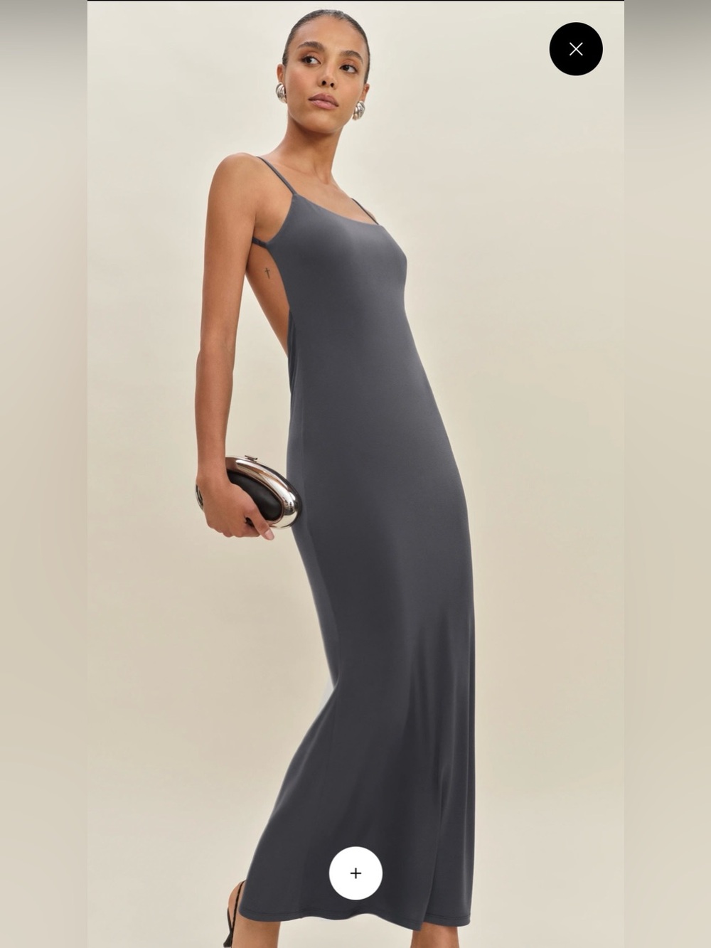 Reformation Averil Knit Grey Maxi Dress - S - Picture 2 of 6